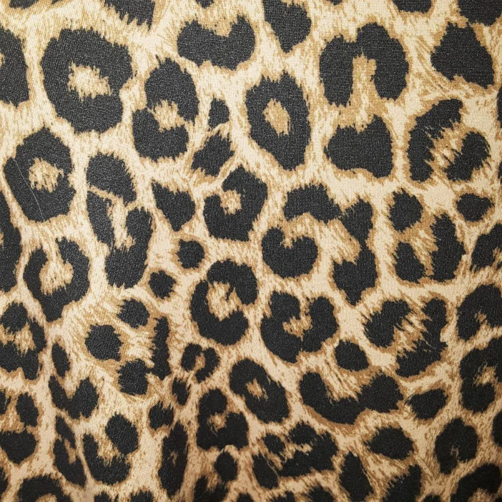 C & C California Y2K Animal Print Long Flared Ruffle Long Sleeve Top L - Picture 6 of 7